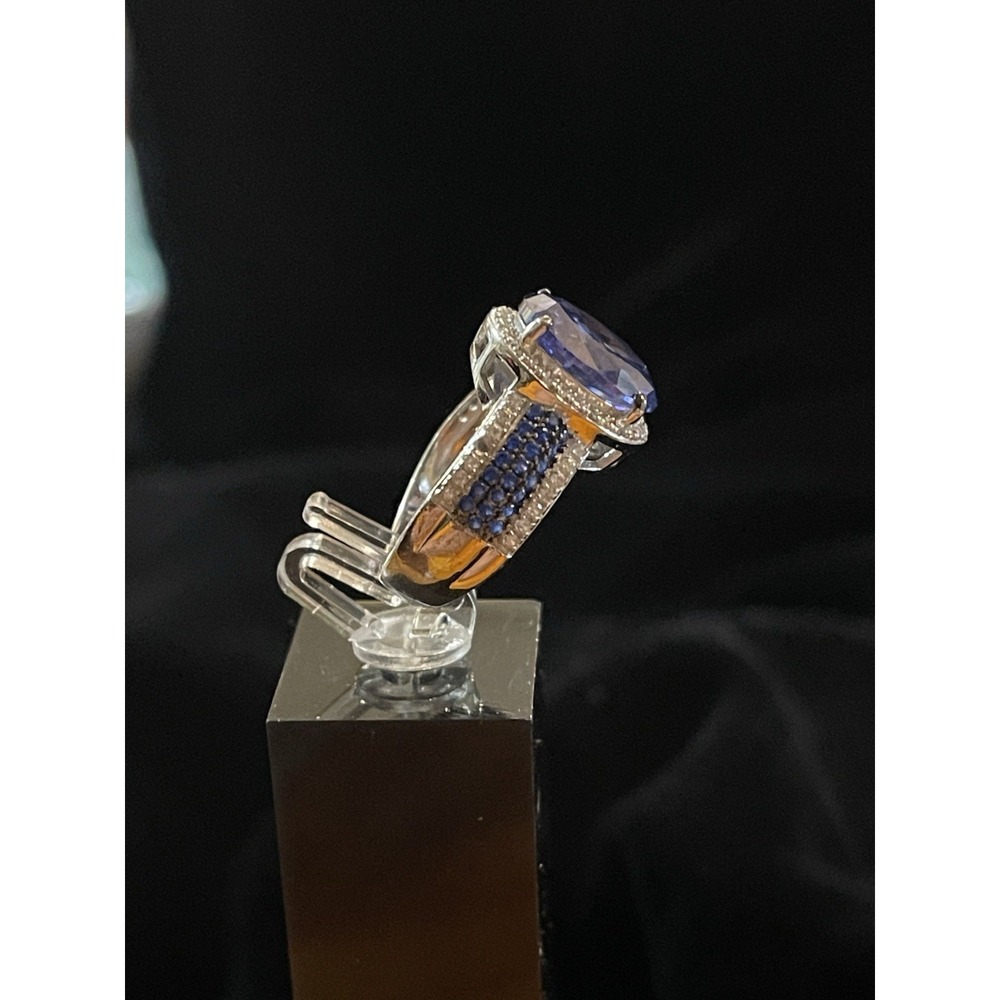 JTV FZN 9.25 Sterling Silver Purple Tanzanite CZ Ring Size 5 - Picture 10 of 11